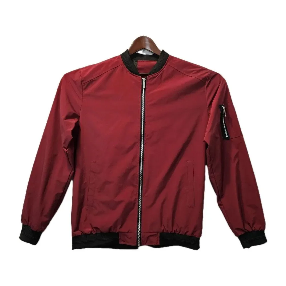 Vogue FS Burgundy Lightweight Bomber Jacket - Men's X Large - Picture 1 of 13